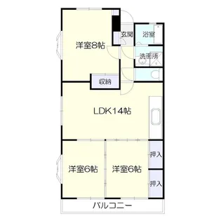 ベネフィス西陵【2階】の間取り