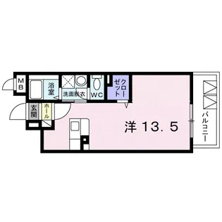 パ−ク鴨池【9階】の間取り