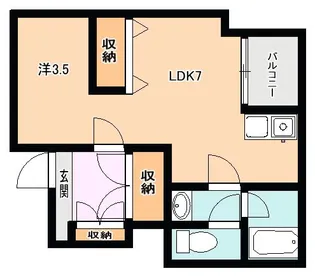 シルバースクエア【3階】の間取り