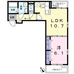 レイモンドジャルダン【2階】の間取り