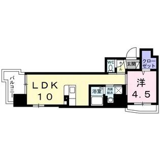 パ−ク鴨池【3階】の間取り
