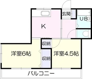 サンシャイン下荒田【4階】の間取り