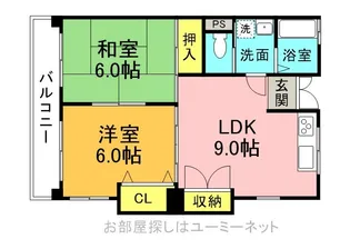 第2鶴栄ビル【102号室】の間取り