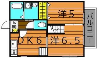 メゾネット田上【201号室】の間取り