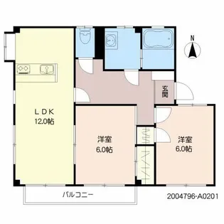 エステート協和【201号室】の間取り