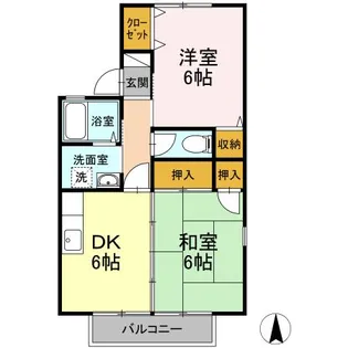 サニーヒル大峯台 A棟【2階】の間取り