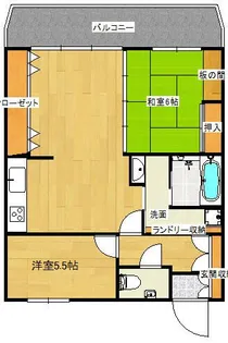 第五鶴丸ハイツ西田【10階】の間取り