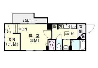プレステージ荒田【101号室】の間取り
