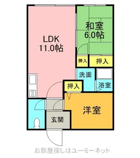 エクレールM B棟【201号室】の間取り
