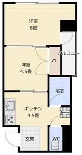 スカイハイツ大竜【301号室】の間取り