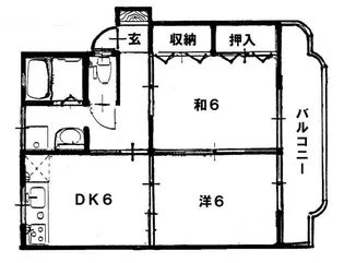スカイパレスTABATA【206号室】の間取り