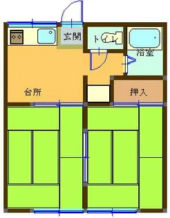 レピュート米丸【103号室】の間取り