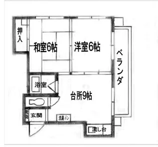 コーポ平田橋【301号室】の間取り