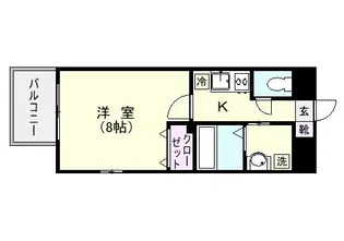 Aクロス加治屋【7階】の間取り