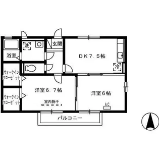 アンファンS【2階】の間取り