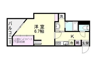 コンチェルト下荒田【501号室】の間取り