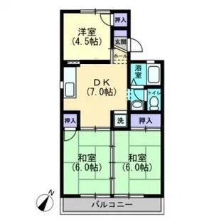 セジュール石田I【202号室】の間取り