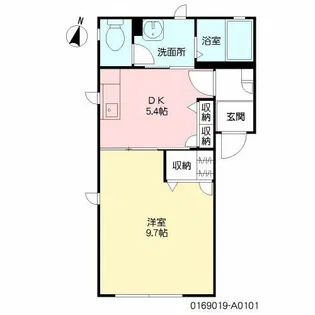 ディアス上之園【101号室】の間取り