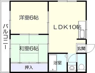 玉里梶原ハイツA【2階】の間取り
