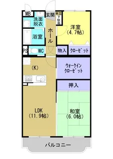 サンライズK【302号室】の間取り