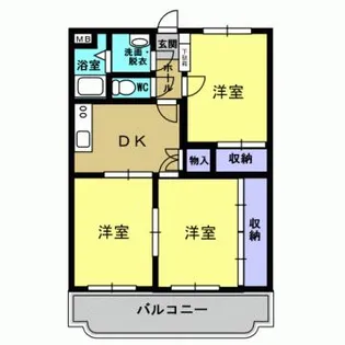 キャッスルパークうえやま【202号室】の間取り