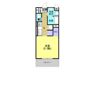 ヒルズ唐湊【402号室】の間取り