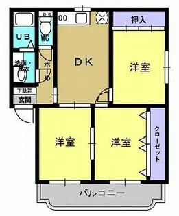 エクセル幸【101号室】の間取り
