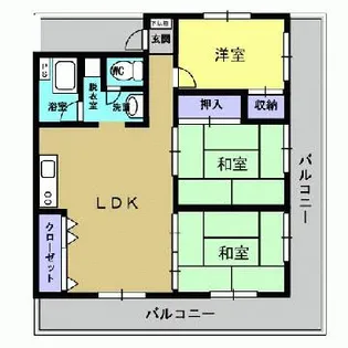 ハイム浜島【302号室】の間取り