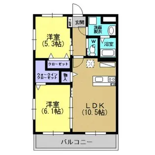 プランドール T【201号室】の間取り