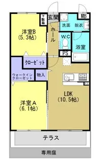 プランドール T【103号室】の間取り