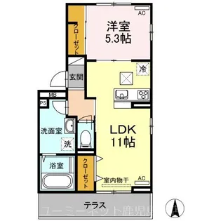 コーラル【1階】の間取り
