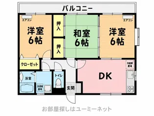 サンライズ稲田【203号室】の間取り