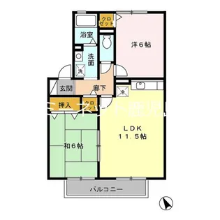 セジュールアンダンテ【2階】の間取り
