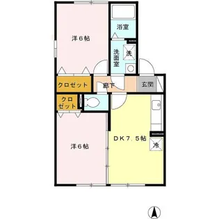 チェリーコートS A棟【102号室】の間取り