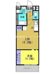 MY fiore【102号室】の間取り
