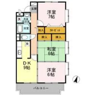 パークサイド吉留【2階】の間取り