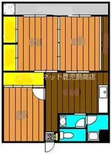 パープルハイム【402号室】の間取り