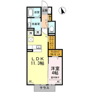 サニーハイツ【1階】の間取り