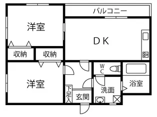 アムールF【1階】の間取り