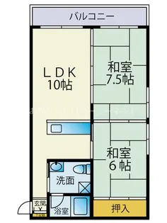 ライフインうすき【2階】の間取り