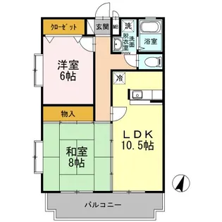 パークサイド吉留【3階】の間取り