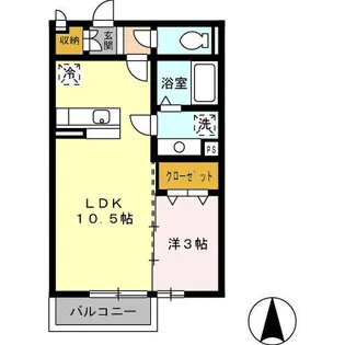 セジュールSakura III【1階】の間取り