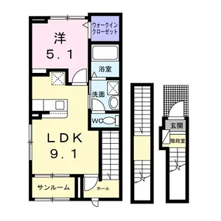 グラース・メゾン【3階】の間取り