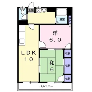 プラムメゾン小松原【3階】の間取り