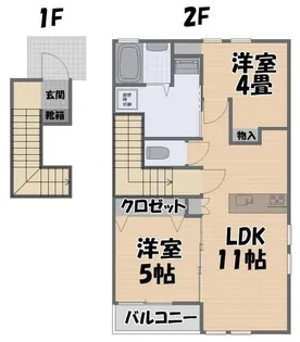 ビスタ清和【201号室】の間取り