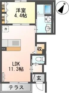 Grandpure Amino【103号室】の間取り