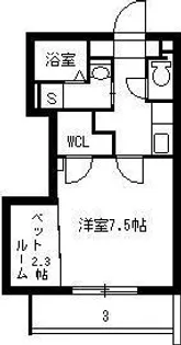 Flechir Sakanoue【103号室】の間取り