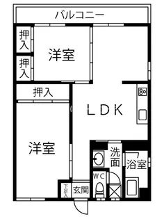サニークレセント坂之上【203号室】の間取り