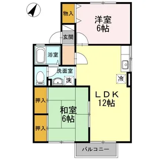 セジュールコンフォールU【2階】の間取り
