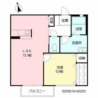 メゾン谷山【202号室】の間取り